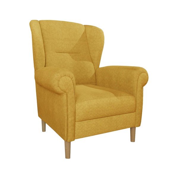 Poltrona con braccioli gialla Swan – Ropez