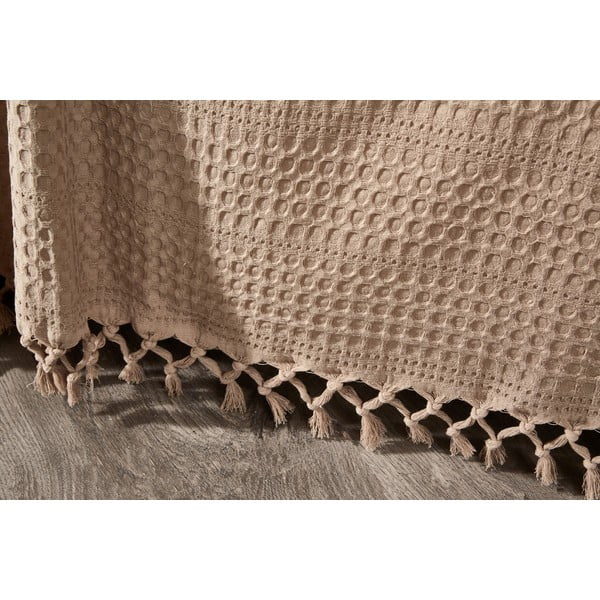 Copriletto beige in cotone 220x240 cm Lotus – Mijolnir-image-1
