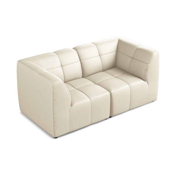 Divano beige con rivestimento in finta pelle 180 cm Aloha – Makamii-image-3