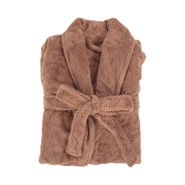 Accappatoio marrone in micropile L/XL Pippa – Tiseco Home Studio-image-2