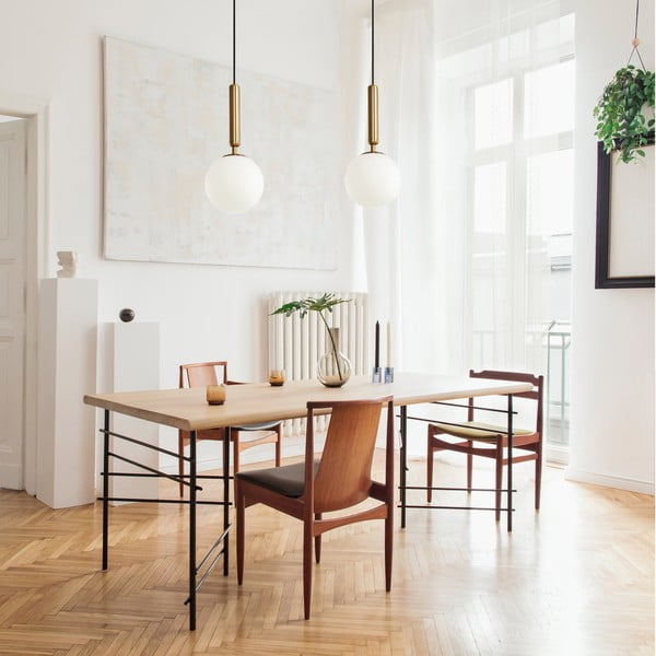 Lampada a sospensione di colore bronzo, altezza 150 cm Musa - SULION-image-1