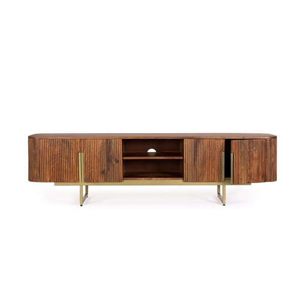 Mobile TV di colore naturale in mango massiccio 180x45x40 cm Vilas – Bizzotto-image-2
