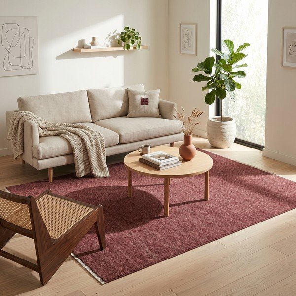 Tappeto bordeaux 160x230 cm Puro - ESTE-image-2