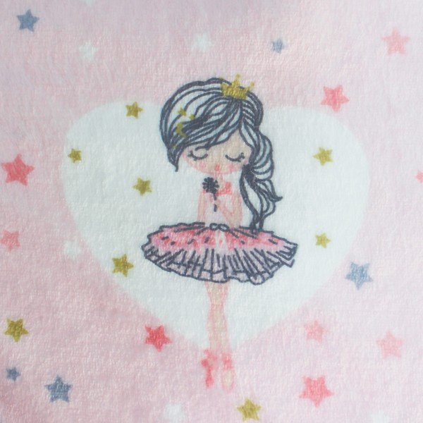 Coperta per neonati in microflanella rosa 125x150 cm Petite Etoile - douceur d'intérieur-image-2