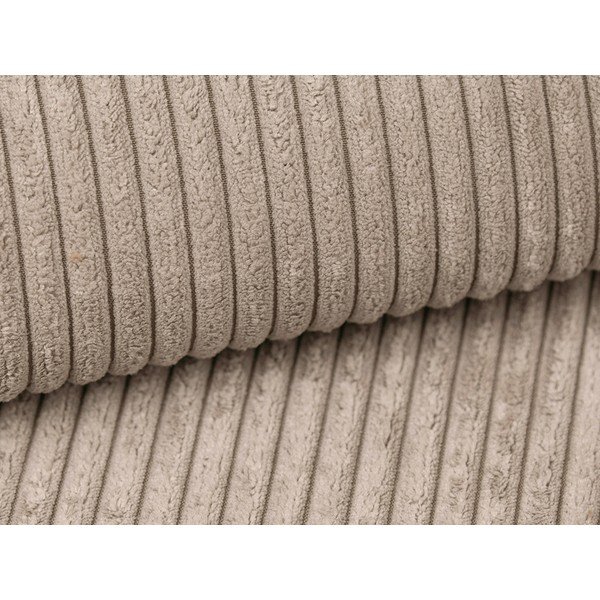 Divano angolare marrone chiaro con rivestimento in velluto a coste Campi – Cosmopolitan Design-image-4