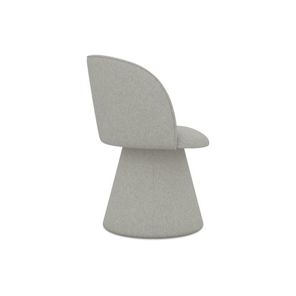 Sedia da pranzo grigio chiaro in imbottito Maia – Makamii-image-3