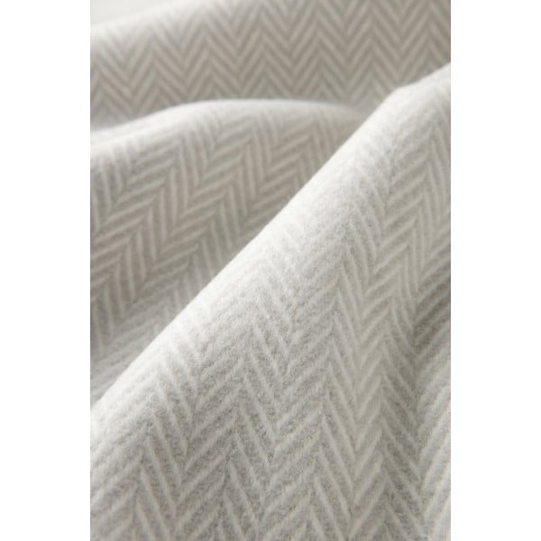 Plaid grigio chiaro con contenuto di cotone , 140 x 180 cm Skyline - Euromant-image-3