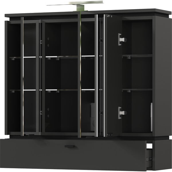 Mobile bagno antracite con specchio e illuminazione 79x80 cm Modesto - Germania-image-2