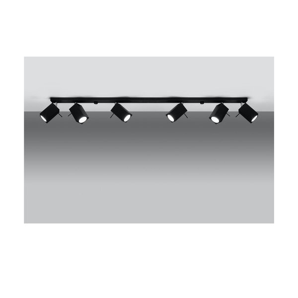 Apparecchio da soffitto nero 6L Toscana - Sollux-image-1