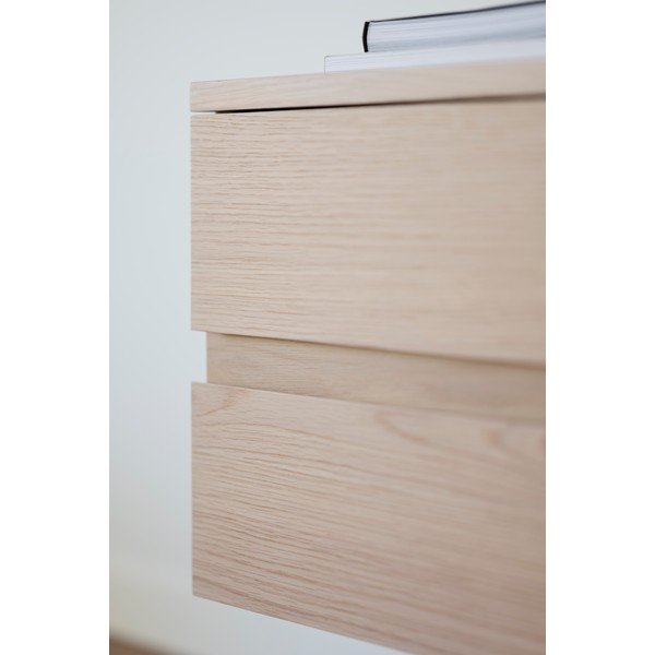 Cassettiera bassa in legno di rovere colore naturale 160x75 cm Moresby – Rowico-image-1