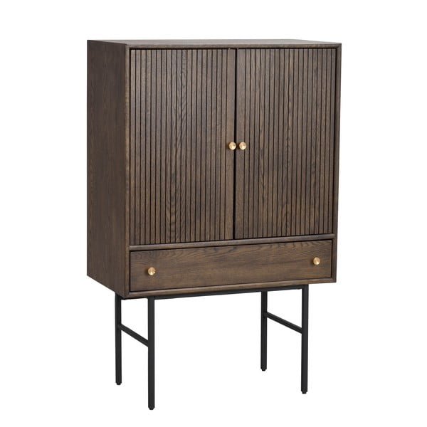 Cassettiera marrone impiallacciata in rovere, larghezza 79 cm Clearbrook - Rowico-image-2