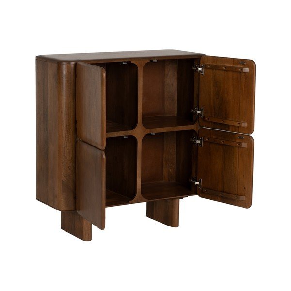 Armadietto marrone in mango massiccio 104x110x45 cm Nosy – Ixia-image-2