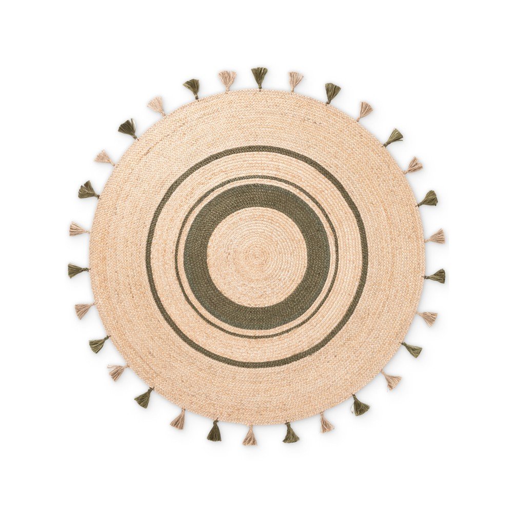 Tappeto rotondo di colore naturale in iuta reversibile/tessuto a mano ø 150 cm Basil – Hanse Home | Tappeti