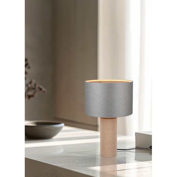 Lampada da tavolo grigio-beige (altezza 48 cm) Canio - Trio-image-1