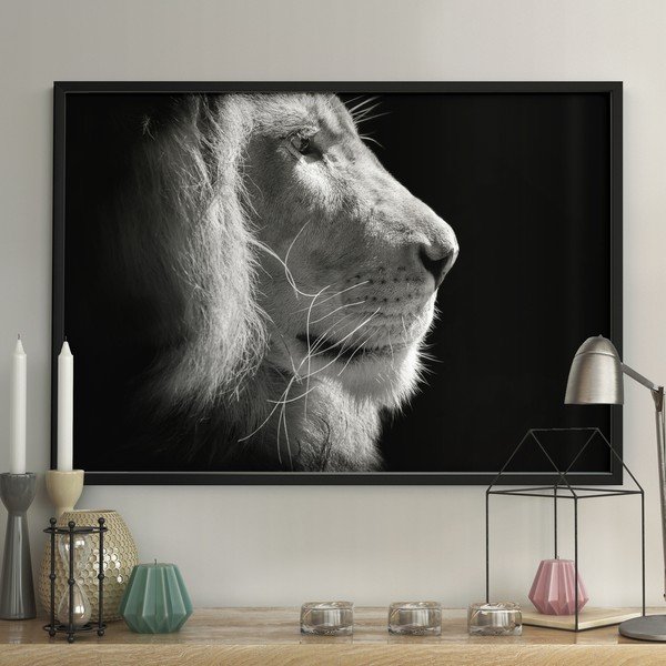 Poster in bianco e nero, 50 x 40 cm Lion King - DecoKing-image-1