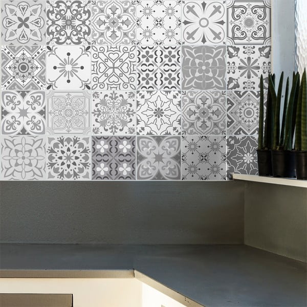 Set di 24 adesivi murali decorativi, 10 x 10 cm Gythio - Ambiance-image-3