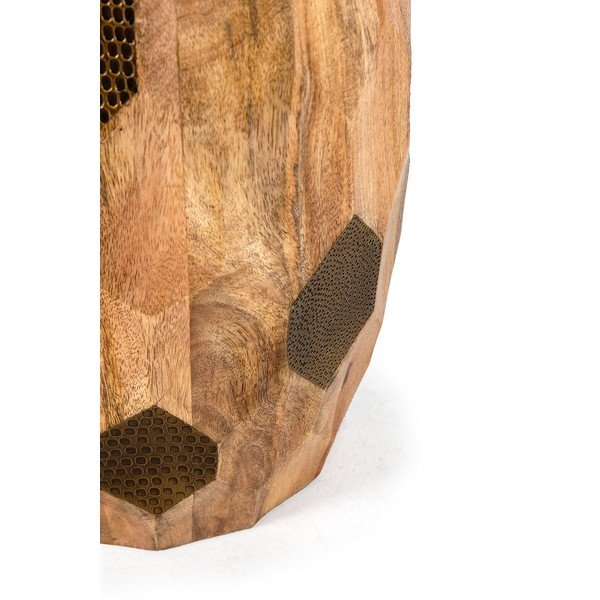 Tavolino rotondo in mango massiccio ø 29 cm Fabia – MOME-image-2