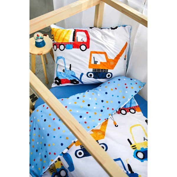 Biancheria da letto per bambini in cotone per letto singolo 140x200 cm Machines - Bonami Selection-image-1