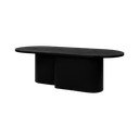 Tavolino da salotto nero con piano effetto rovere 50x115 cm Looi – noo.ma