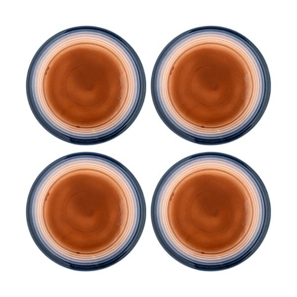Set di piatti blu/arancioni in gres 4 pz ø 27 cm Tatum – Bloomingville