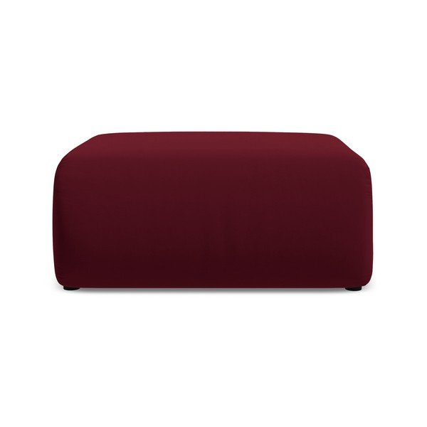 Poggiapiedi burgundy con rivestimento in velluto Ekahi – Makamii