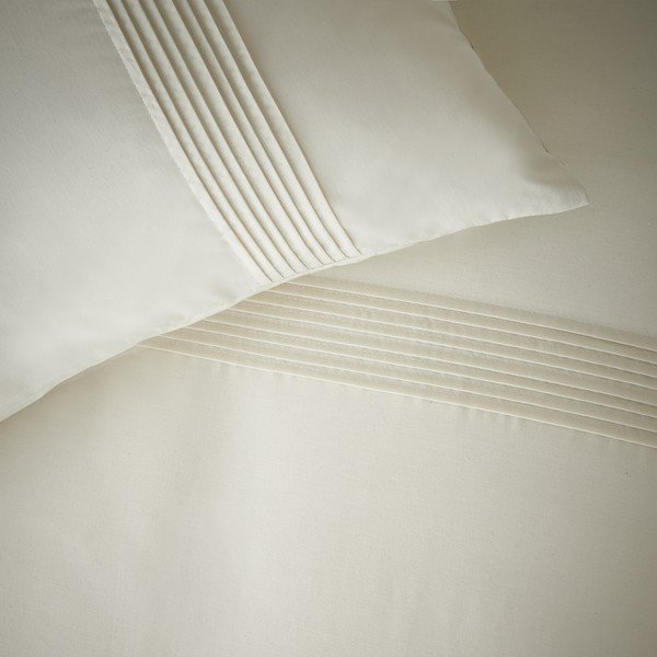 Set copripiumino e federa color crema per letto singolo 135x200 cm Pintuck Easy Iron Percale – Catherine Lansfield-image-3