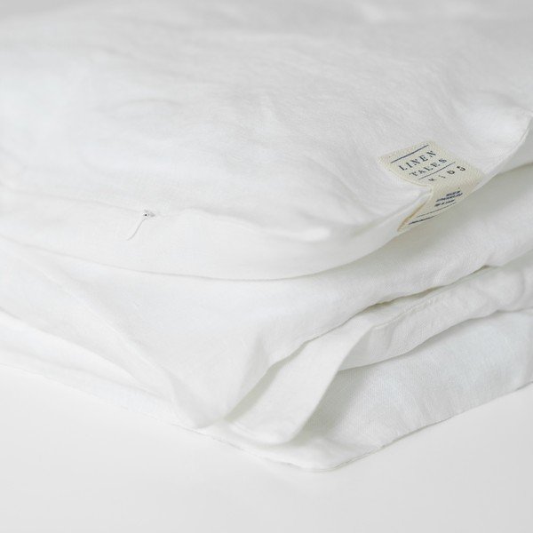 Biancheria da letto per bambini in lino bianco Nature, 140 x 200 cm White - Linen Tales-image-3