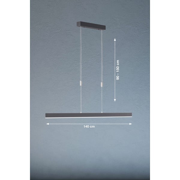 Lampadario a LED nero dimmerabile Straight - Fischer & Honsel-image-4