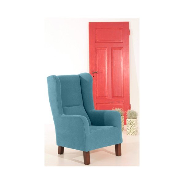Poltrona blu petrolio Bruno Velor - Max Winzer-image-1