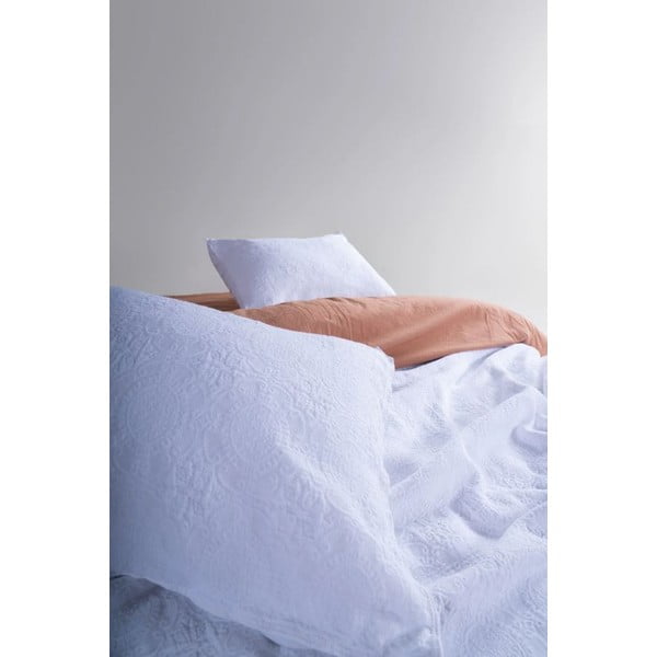 Set con copriletto e federa bianco in jacquard 180x240 cm Jacquard – Mila Home Luxury-image-3