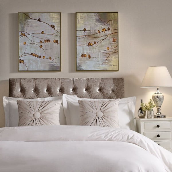 Set di 2 dipinti di Uccelli dipinti a mano Flock of Birds - Graham & Brown-image-1