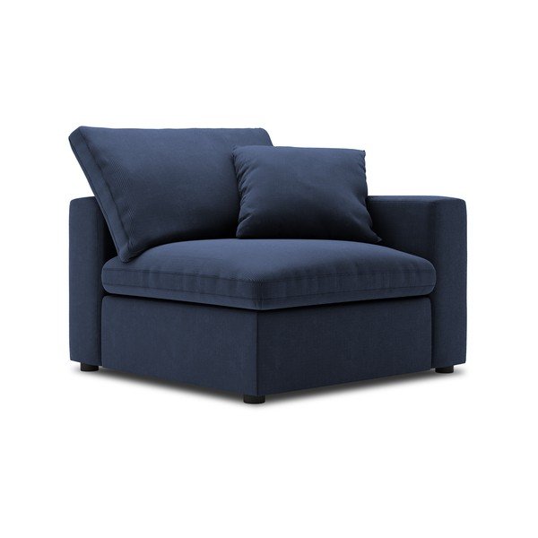 Parte angolare blu scuro del divano modulare in velluto a coste, angolo destro Galaxy - Windsor & Co Sofas-image-2