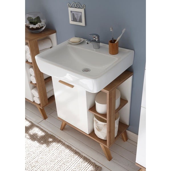 Mobile bianco sotto il lavabo 60x65 cm Set 923 - Pelipal-image-4