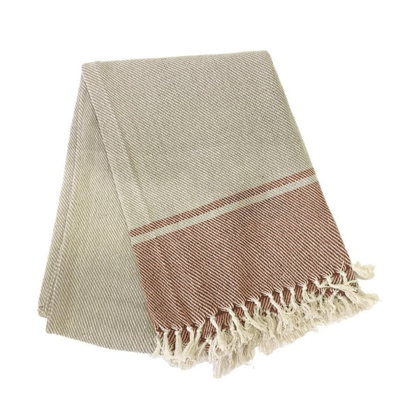 Tovaglia di cotone beige e rosa, 250 x 150 cm - Tiseco Home Studio