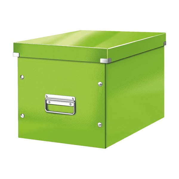 Scatola di cartone verde con coperchio 32x36x31 cm Click&Store - Leitz