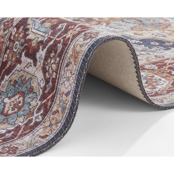 Tappeto blu scuro-rosso , 160 x 230 cm Sylla - Nouristan-image-4