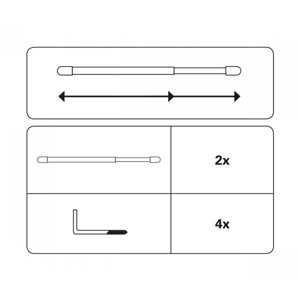 Asta estensibile in metallo per vetro colorato 30 - 40 cm - SP TREND-image-1