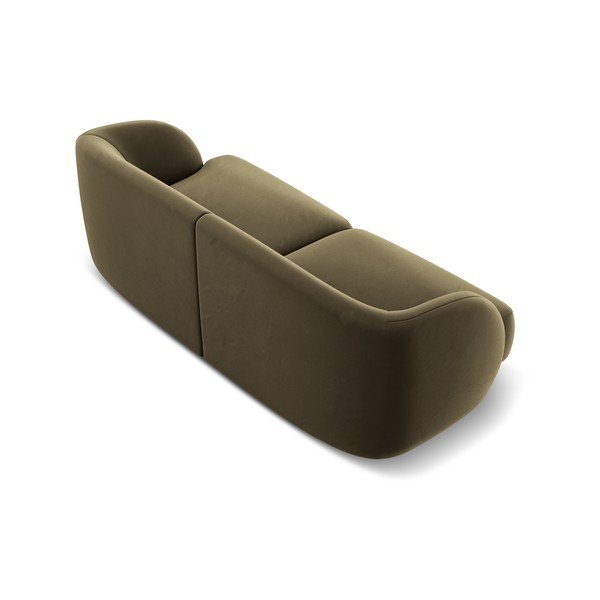 Divano in velluto verde 184 cm Miley - Micadoni Home-image-3