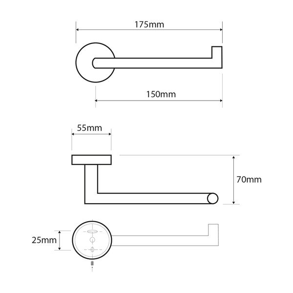 Porta carta igienica in acciaio inox X-Steel - Sapho-image-1