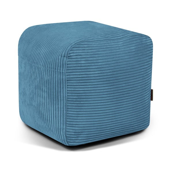 Puof a sacco blu con rivestimento in velluto a coste Plus 50 Lounge – SLOWDOWN