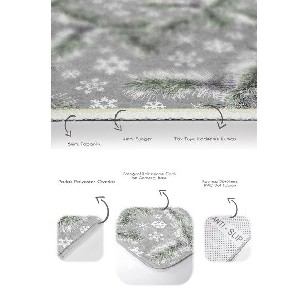 Tappetini da bagno grigi in set da 2 60x100 cm - Mila Home-image-2