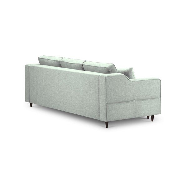 Divano letto a tre posti verde chiaro con contenitore Narcisse - Mazzini Sofas-image-4