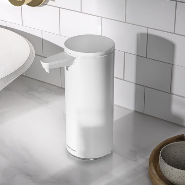 Dispenser di sapone bianco in metallo touchless 266 ml - simplehuman-image-1