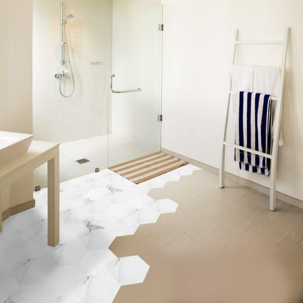 Set di 10 adesivi per pavimenti esagonali - Ambiance-image-2