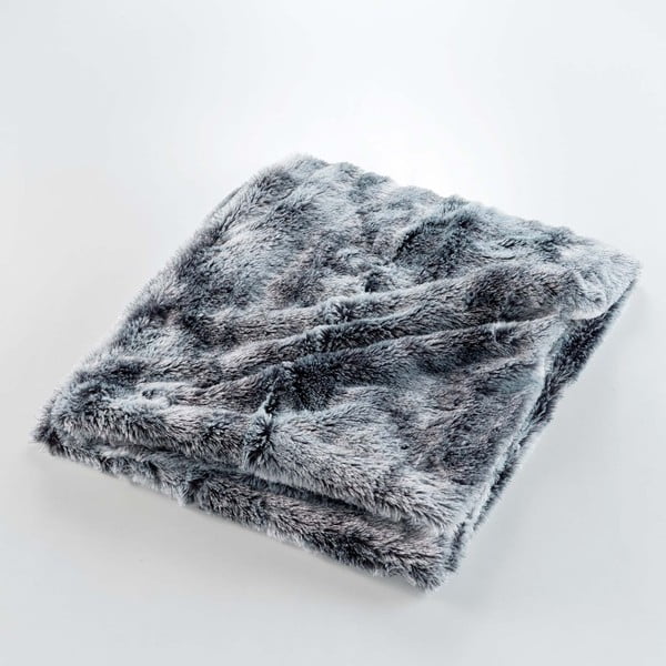 Coperta grigia in pelliccia finta 180x220 cm Antartic – douceur d'intérieur