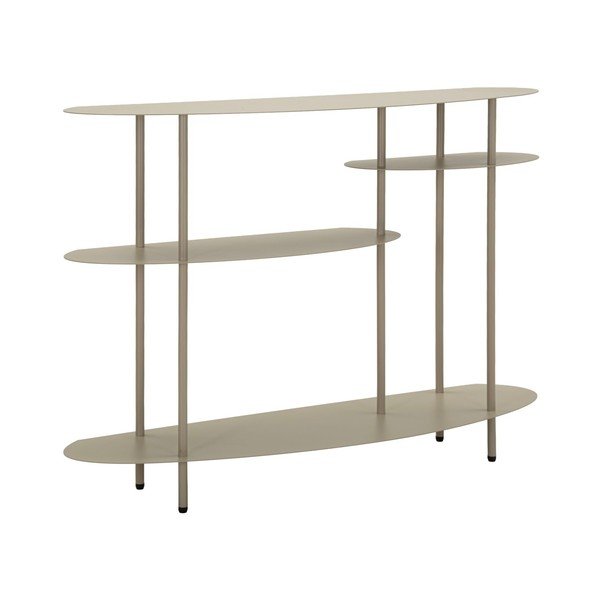 Tavolo consolle greige in metallo 34x118 cm Saturn – Mauro Ferretti
