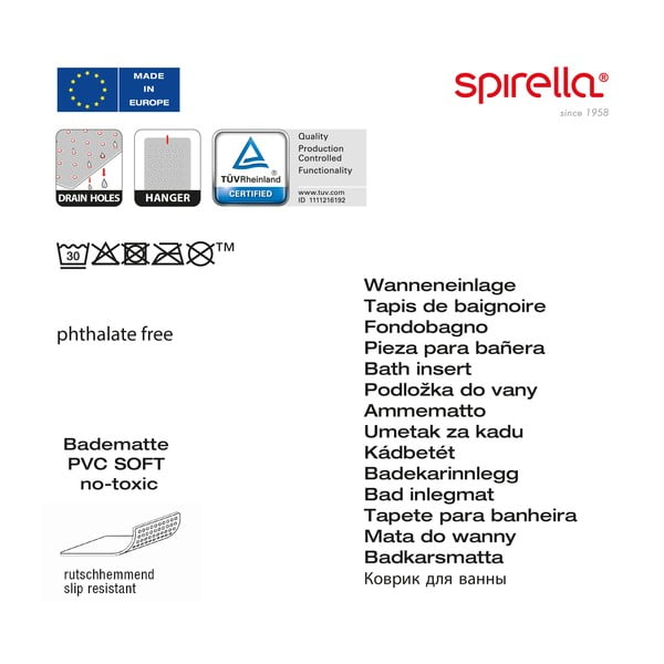 Tappetino antiscivolo per la doccia 53x53 cm Ruby – Spirella-image-1