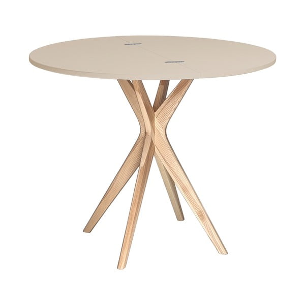 Tavolo da pranzo rotondo allungabile 45x90 cm Jubi – Ragaba-image-2