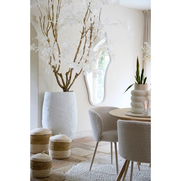 Sedia da pranzo color crema imbottito Elyna – Light & Living-image-1