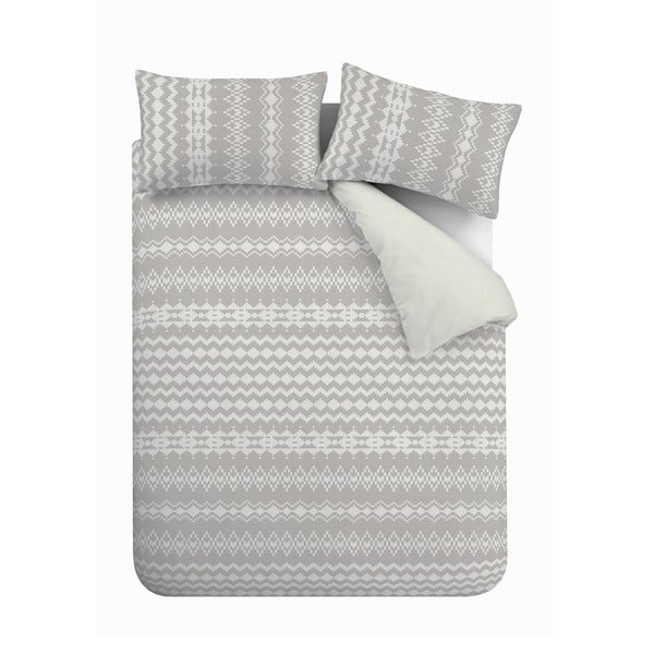 Biancheria da letto in pile grigio 200x135 cm Alpine - Catherine Lansfield